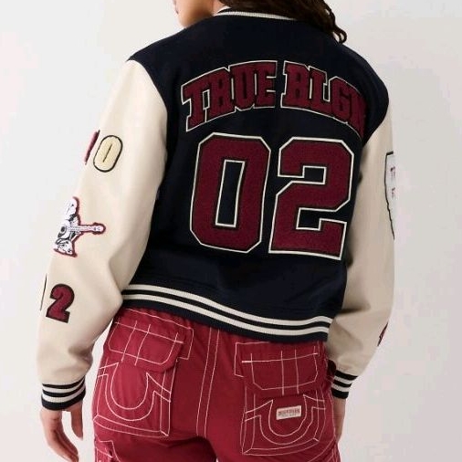 TRUE RELIGION TRUE VARSITY JACKET WOMEN'S ORIGINAL