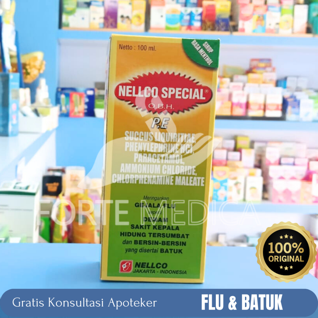 Nelco Spesial OBH PE (100 ml) - Sirup Flu dan Batuk