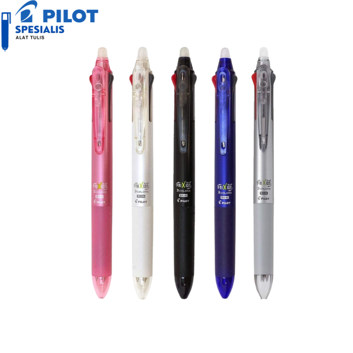 

Pilot Frixion Ball 3 Colors 3 in 1 Erasable Pen Gel Ink Multi-Pen Tinta Dapat Dihapus