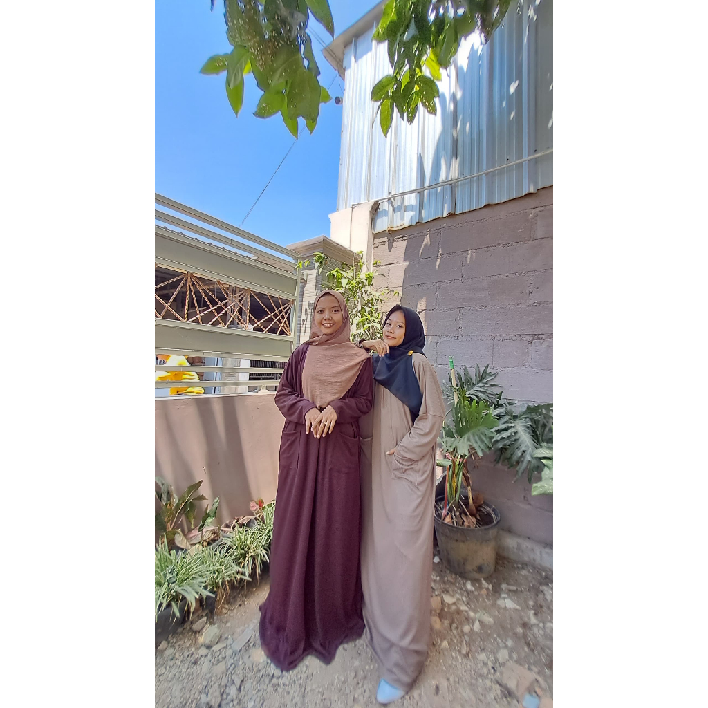 ABAYA KNIT ANABIA BATWING HOMEDRESS POLOS/GAMIS KNIT POLOS/ABAYA SPORTY