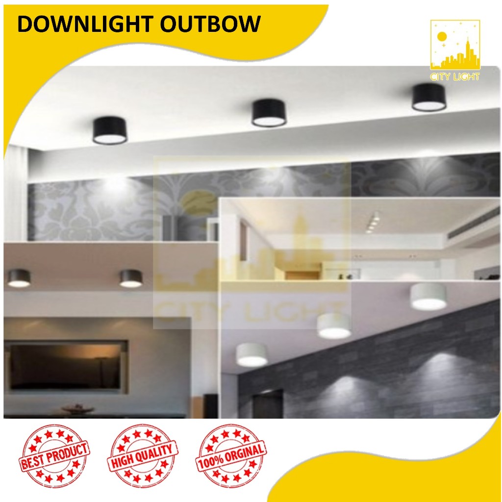 Lampu DownLight Panel LED 12W/24W OUTBOW BULAT KOTAK Down Light Plafon Tempel  12W/24W
