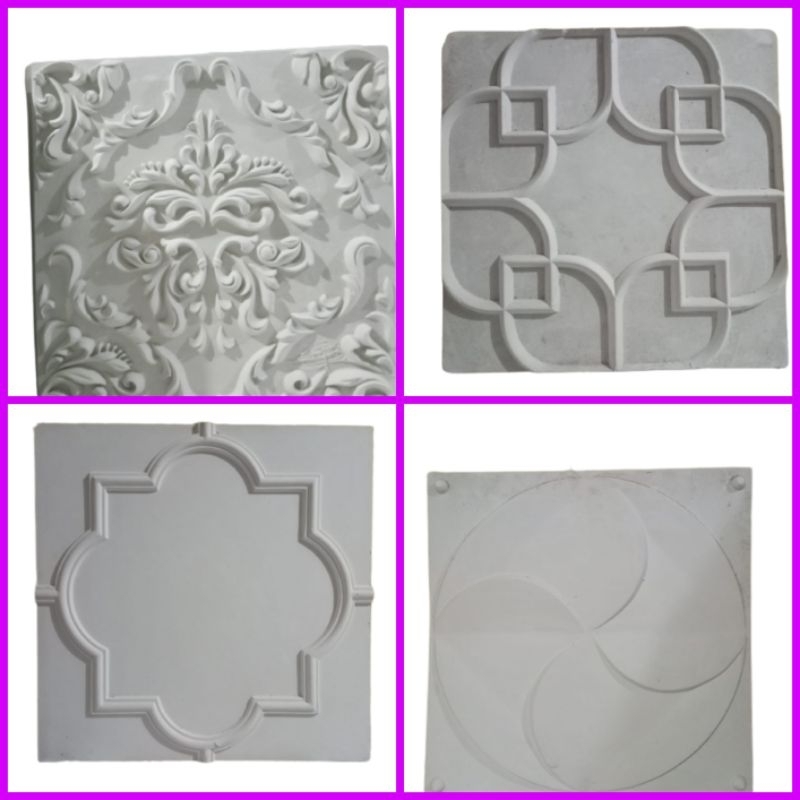 Panel Ornamen 3D Gypsum 60 x 60