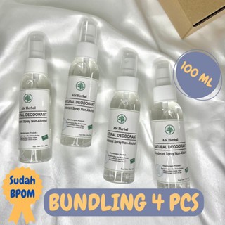 Deodorant Tawas Spray BPOM 100 ML (4 PCS) Abi Herbal Non Alkohol