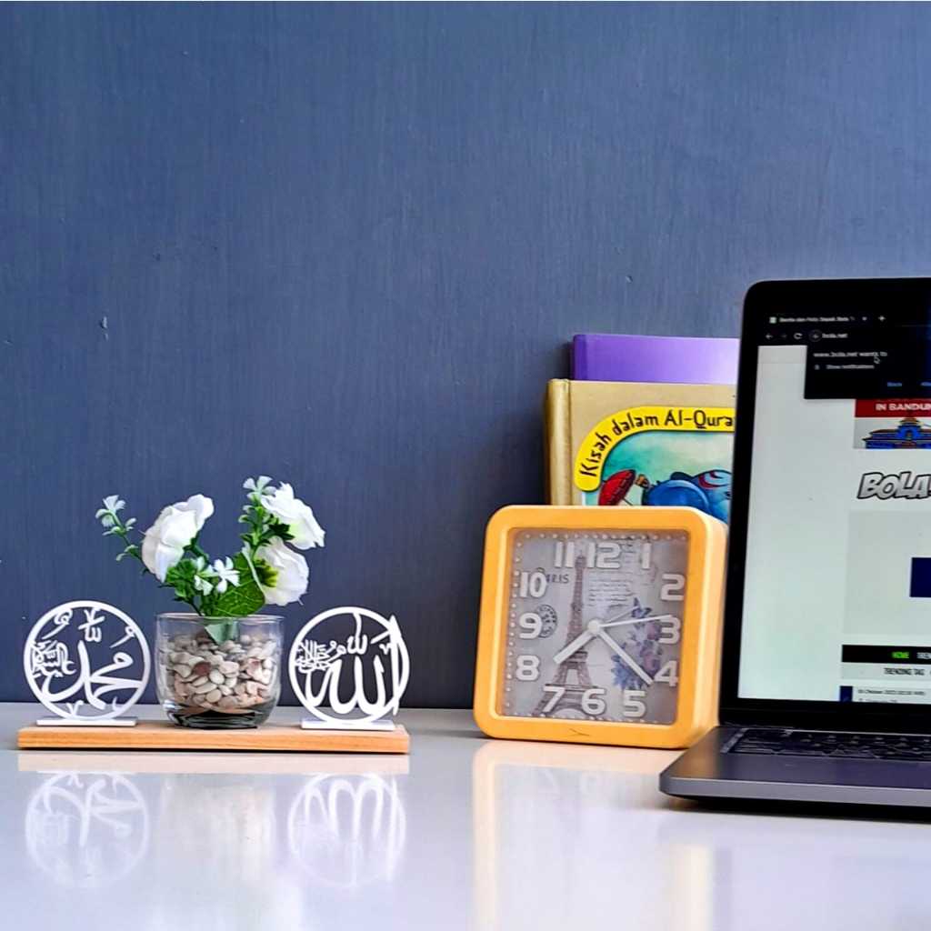 Hiasan Meja Lafadzh Allah Muhammad , Hiasan Meja Bunga Mawar