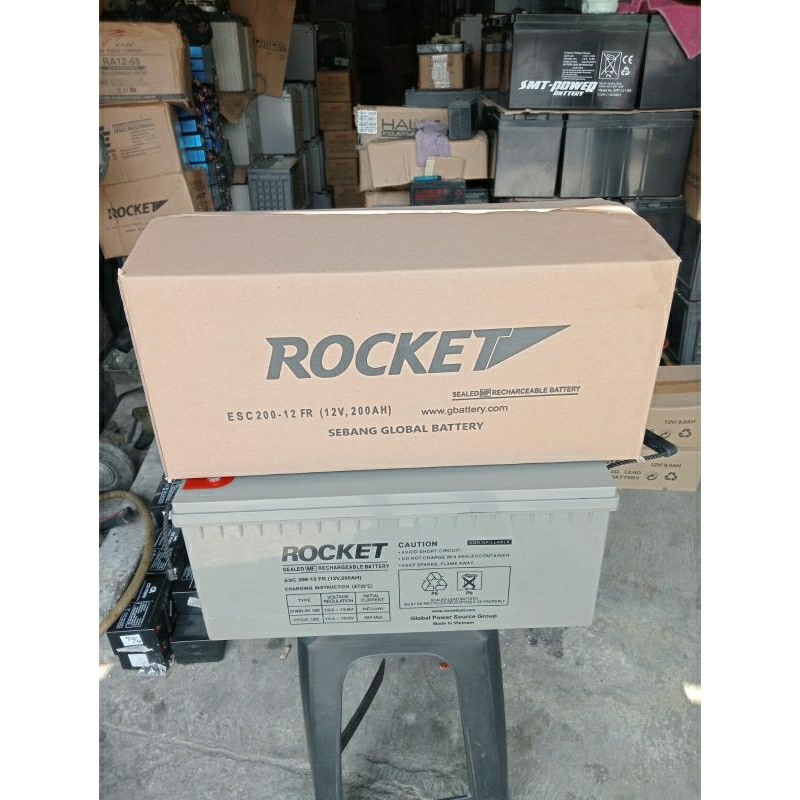 Battery Vrla Rocket 12volt-200ah pabrikan vietnam