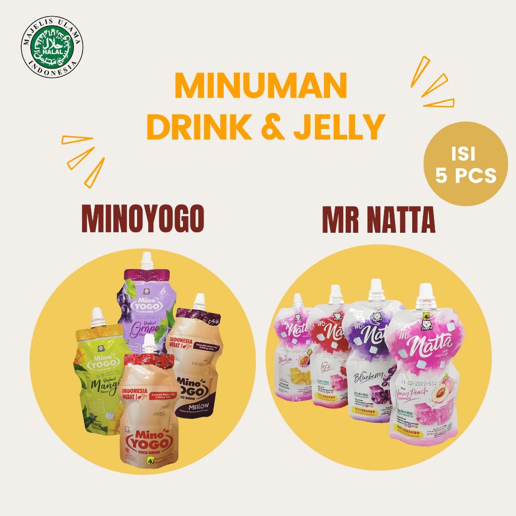 

MINOYOGO COCO DRINK/ MR NATTA / MINUMAN JELLY NATA DE COCO VIRAL /PAKET JAJANAN MURAH SNACK VIRAL