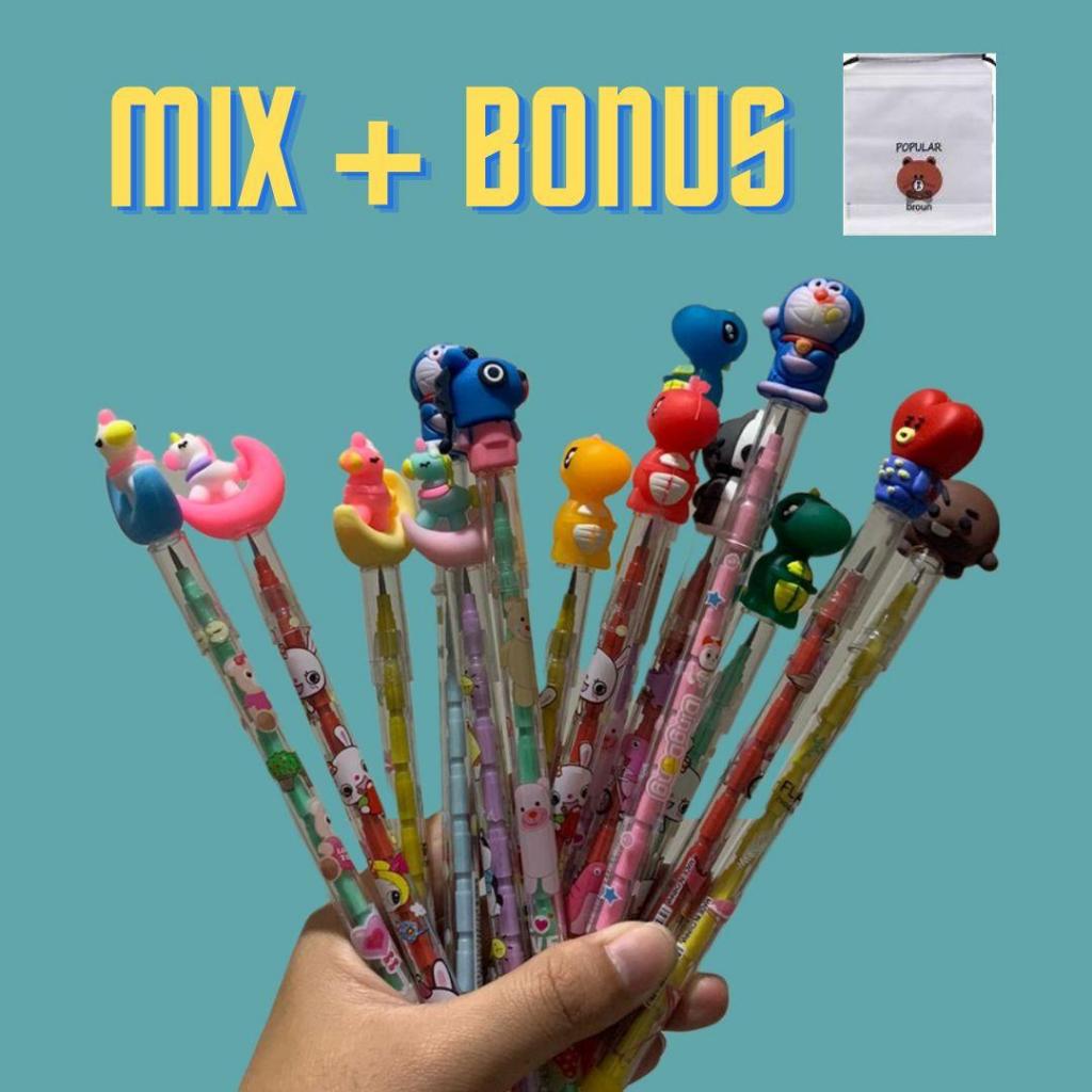 

PENSIL SUSUN BERKARAKTER (PCS/MIX) (Free POUCH)