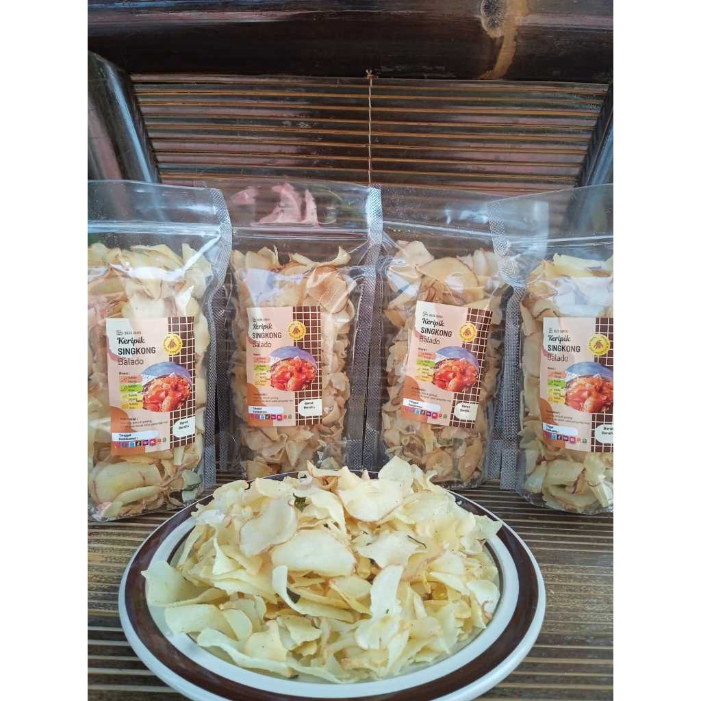 

Keripik Singkong Original Asin dan Gurih 100gr BILZA SNACK