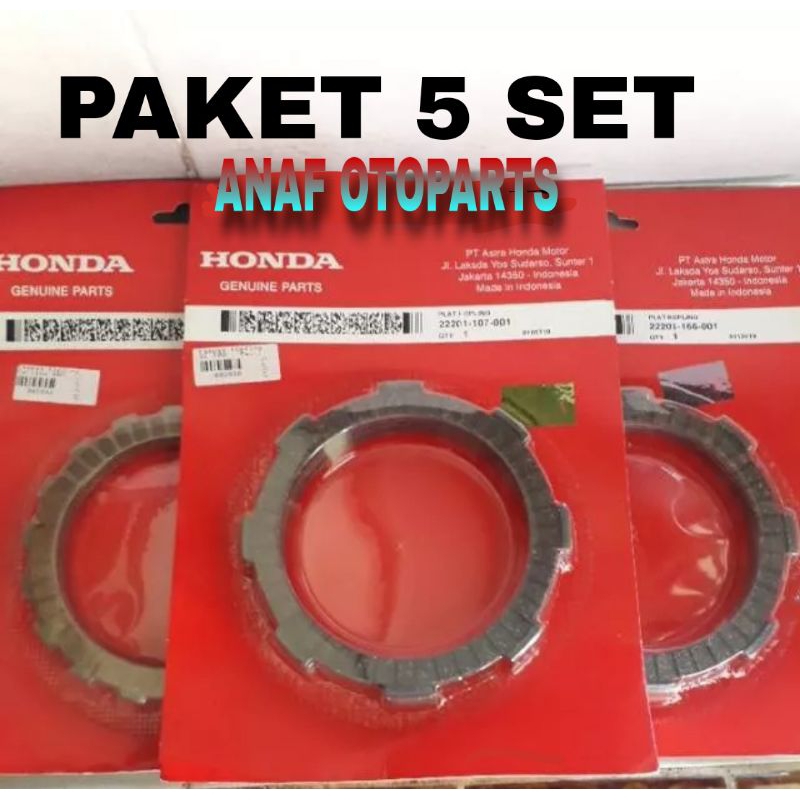 Paket 5 Set Kampas kopling Supra x , Supra fit, Grand , Legenda.
