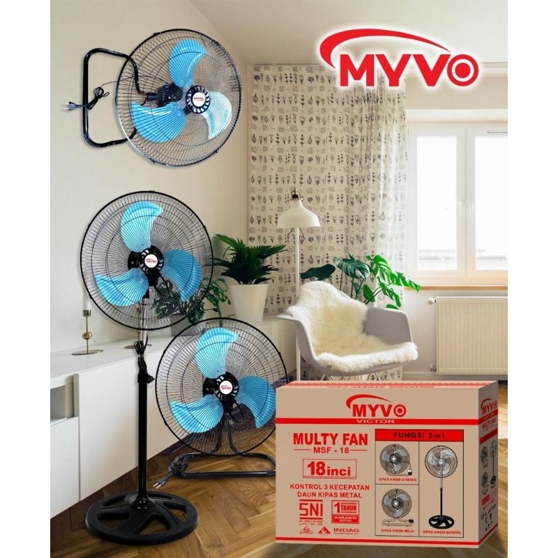KIPAS ANGIN BERDIRI 3IN1 18 INCH/KIPAS ANGIN BALING BESI 18 INCH