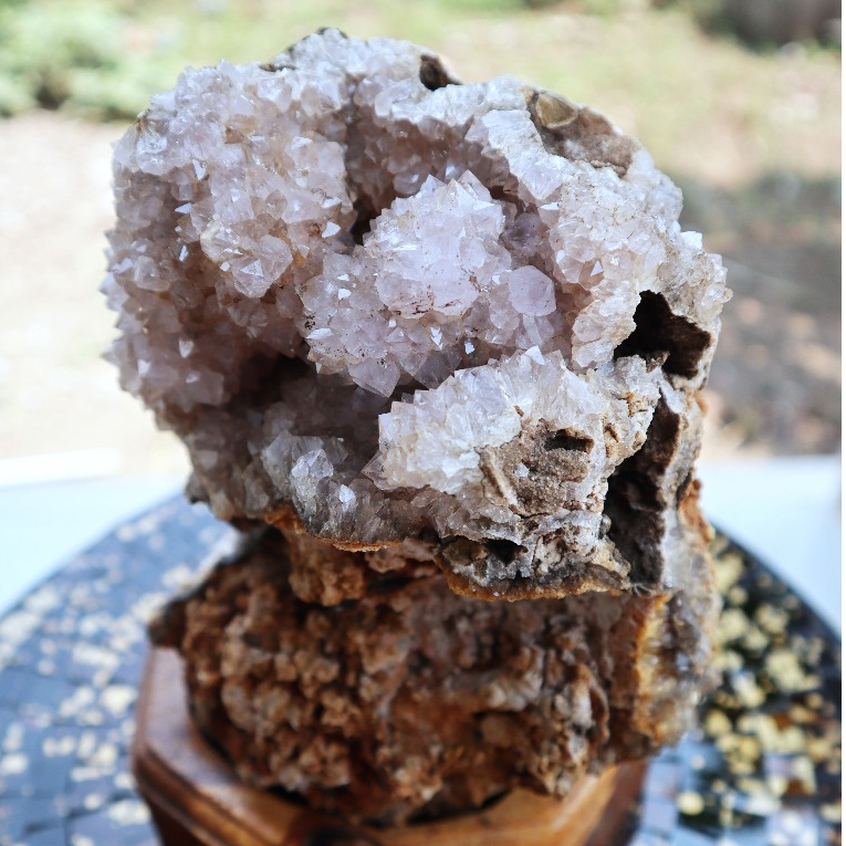 GEODE CLUSTER BATU KRISTAL KUARSA JUMBO 3KG  / HIASAN MEJA BATU KRISTAL / HIASAN BATU KRISTAL / CRYS