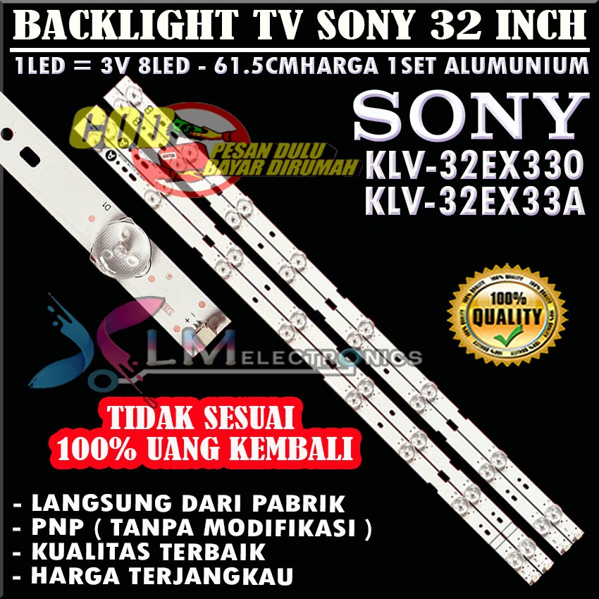 BACKLIGHT TV SONY KLV32EX33A - KLV32EX330 - KLV-32EX330 KLV 32EX330 KLV-32EX33A 32EX33A 4PCS
