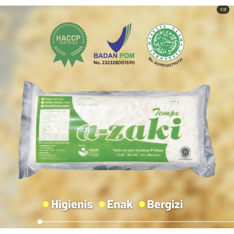 

Tempe A-zaki Higenis, Bergiji & Halal