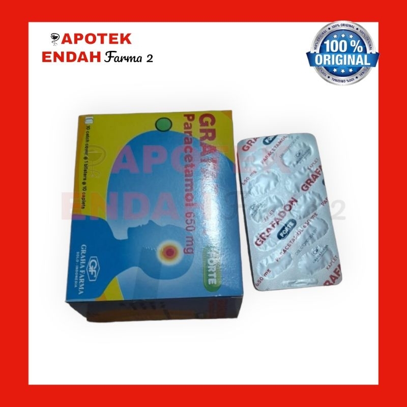 GRAFADON FORTE 650MG TABLET PERBOX untuk demam & nyeri