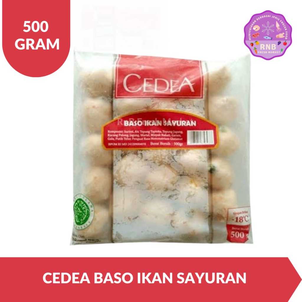 

Cedea Bakso Ikan Sayuran 500 gram