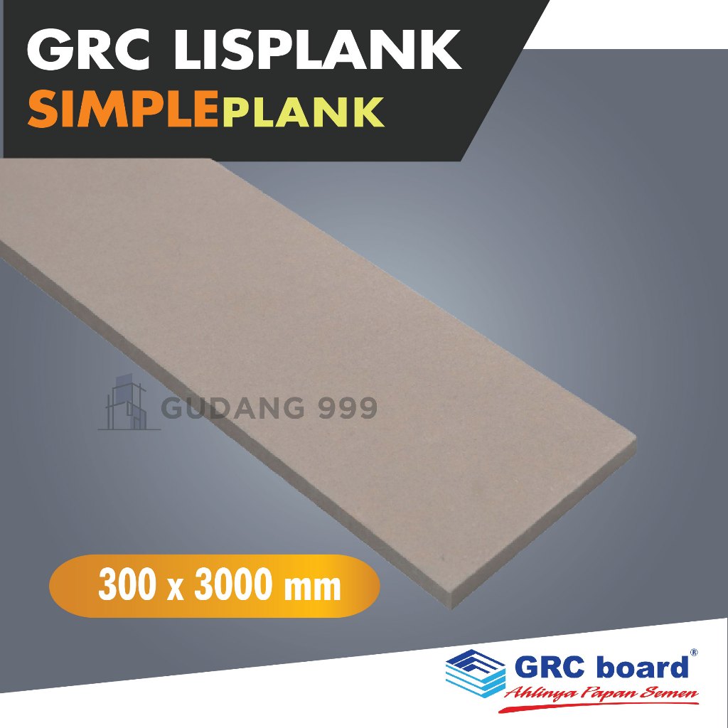 SIMPLE PLANK GRC 8MM X 30cm x 3m / LISPLANK POLOS / LISPLANK GRC