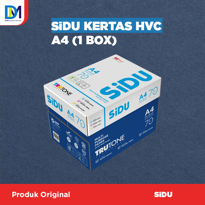 

Kertas HVS Sinar Dunia SiDu A4 70 gr gsm 1 dus 5 Rim
