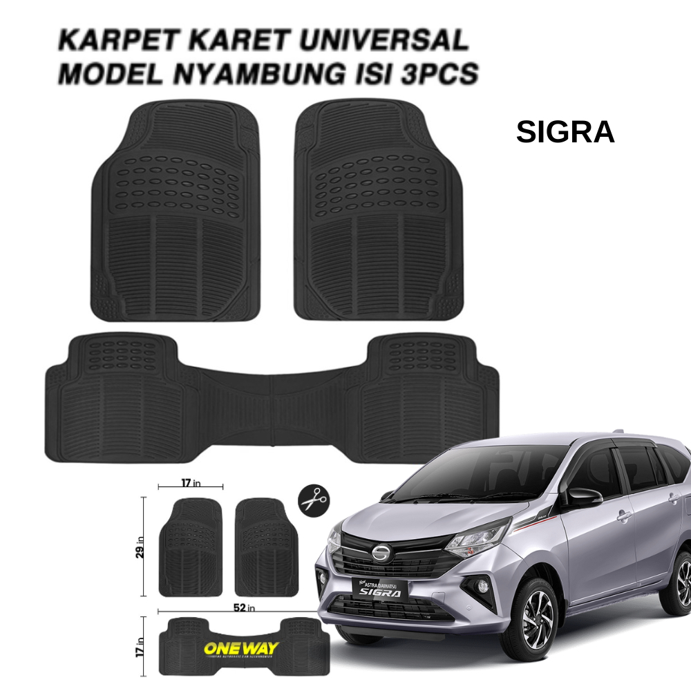 KARPET MOBIL SIGRA ONEWAY Karpet Mobil Karet Rubber UNIVERSAL