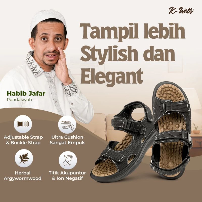 Kozuii Kwalk RELAXER Sandal Terapy Kesehatan Sandal Refleksi Sandal Akupuntur Sandal Kwalk