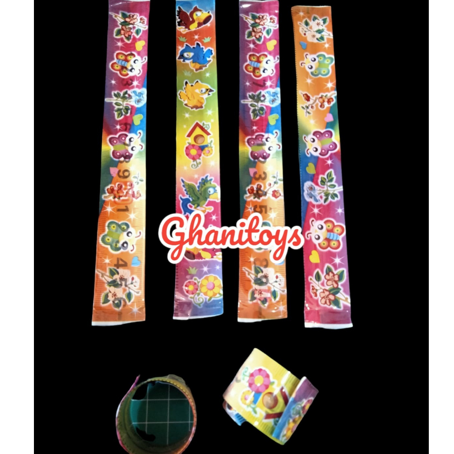 

100 pcs mainan anak anak penggaris lipat kecil penggaris gelang tangan