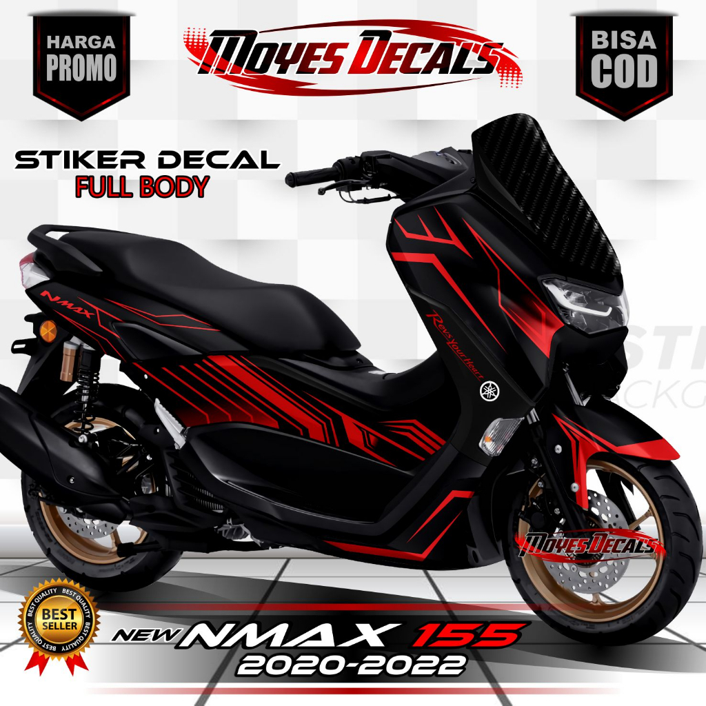 Decal Stiker Nmax New 2021 2022 2023 Full Body Motor Yamaha New Nmax Design Simple