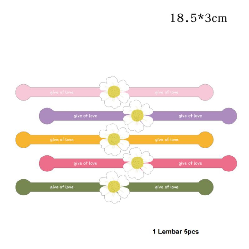 

( 5 Lembar = 25 Pcs ) Stiker Label Segel Tulisan GIVE OF LOVE