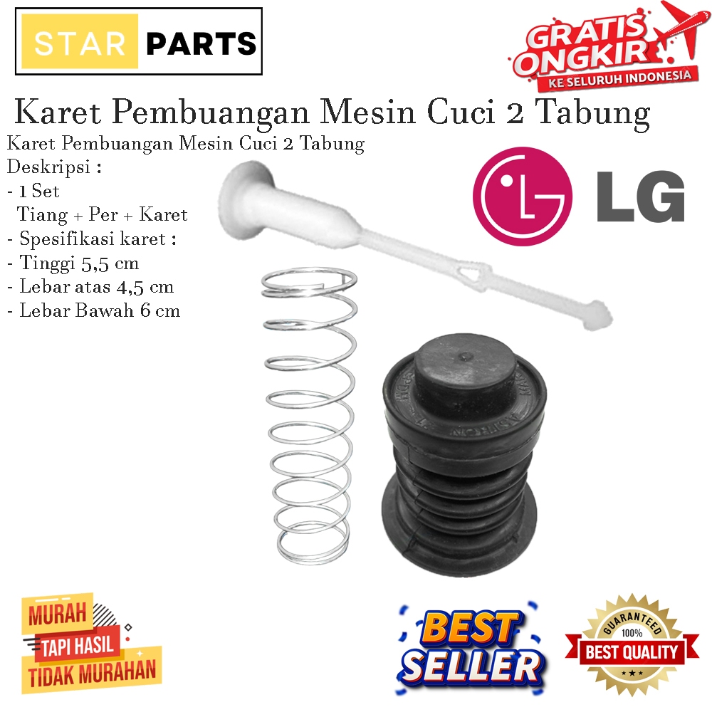 Karet Pembuangan Mesin Cuci 2 Tabung LG