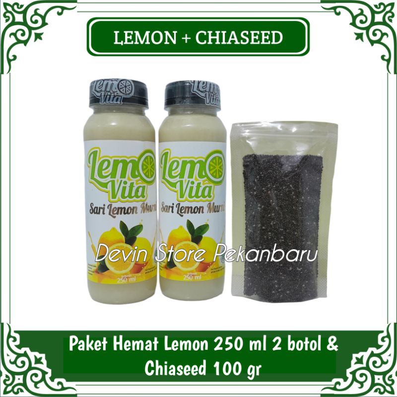 

Paket Hemat Lemovita 250 mL (2 botol) + Chiaseed 100 gram / Jus Sari Lemon / Detoks