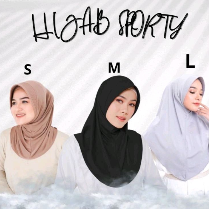 PROMO !!! HIJAB SPORT Kerudung Olahraga size S M L hijab jersey premium hijab instan hijab bergo hijab Sporty