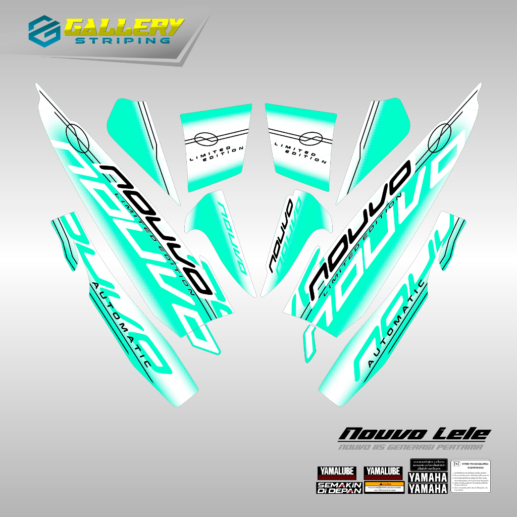 Striping Nouvo Lele 115 Limited Edition Motif 3 Nouvo GO Stiker Nouvo Lele Malaysia Sticker Nouvo Or