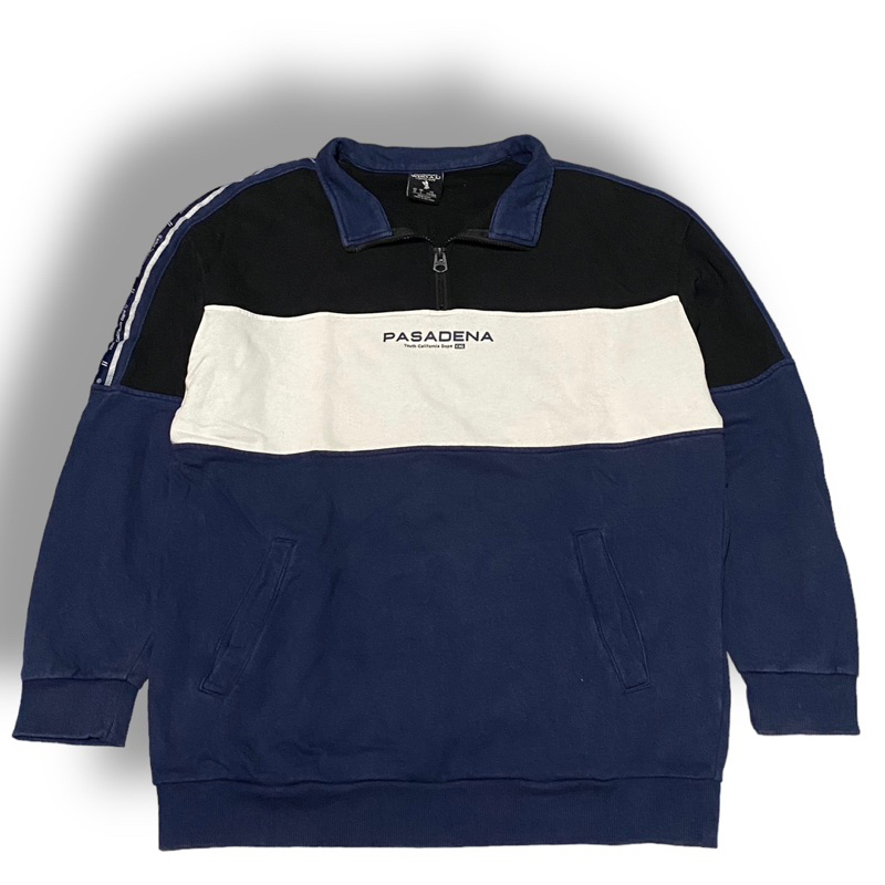 WHO.A.U Crewneck Halfzip Colour Block Preloved