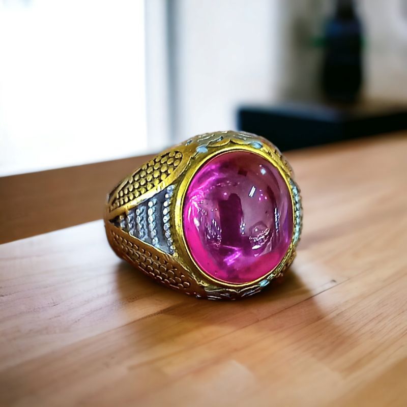 CINCIN EXCLUSIVE BATU MERAH SIAM ROSE ANTI GORES