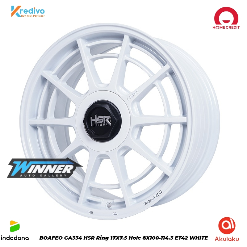 Velg Racing Putih R17 - Pelek Mobil Racing Avanza Xenia Jazz Rs Swift