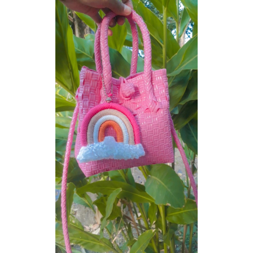 TERBARU TAS WANITA MINI CUTE/TAS ANYAM MINI/TAS ANYAMAN PLASTIK MINI/TAS JALI MINI/TAS ANYAM