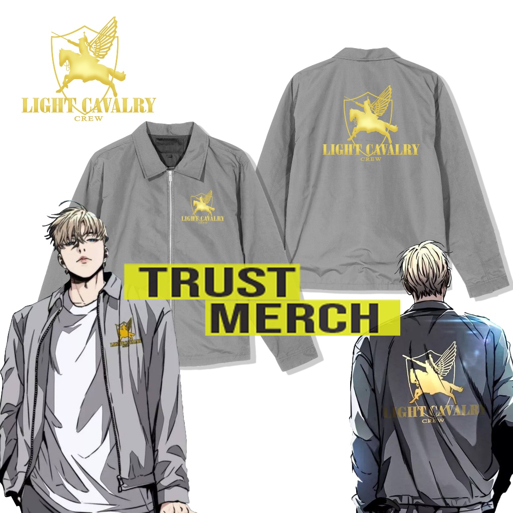 Jaket Owen Knight Wind Breaker Light Cavalry Manhwa Outfit