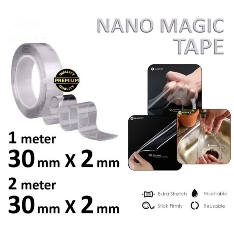 

Double Tape Isolasi Nano / Nano Double Tape /double Tape 1m -2mm