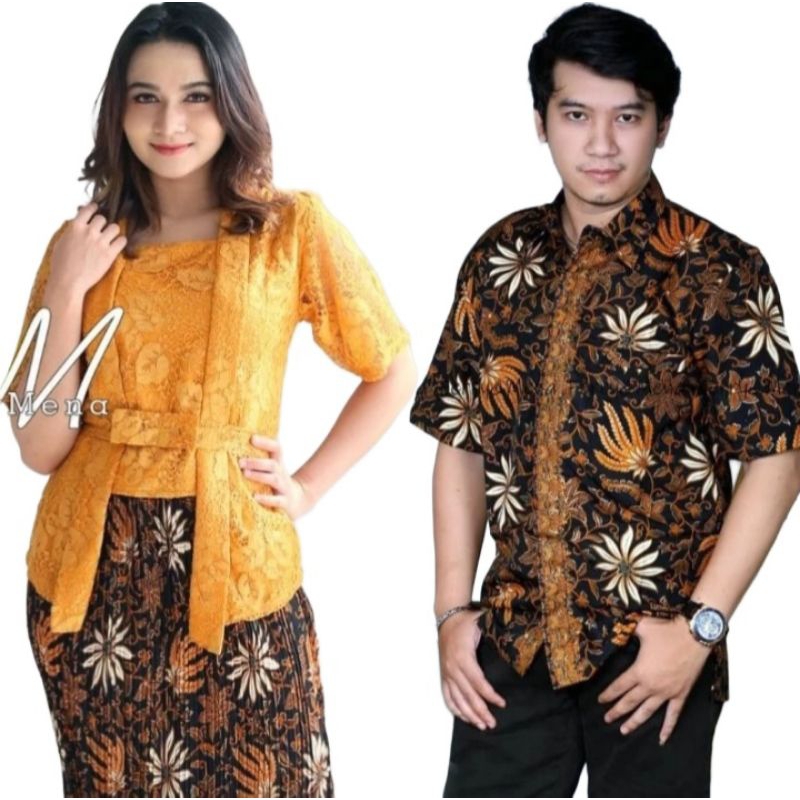 SET KEBAYA COUPLE BAJU KONDANGAN MODERN / KEBAYA PASANGAN SERAGAMAN NIKAHAN / SETELAN KEBAYA TRADISI