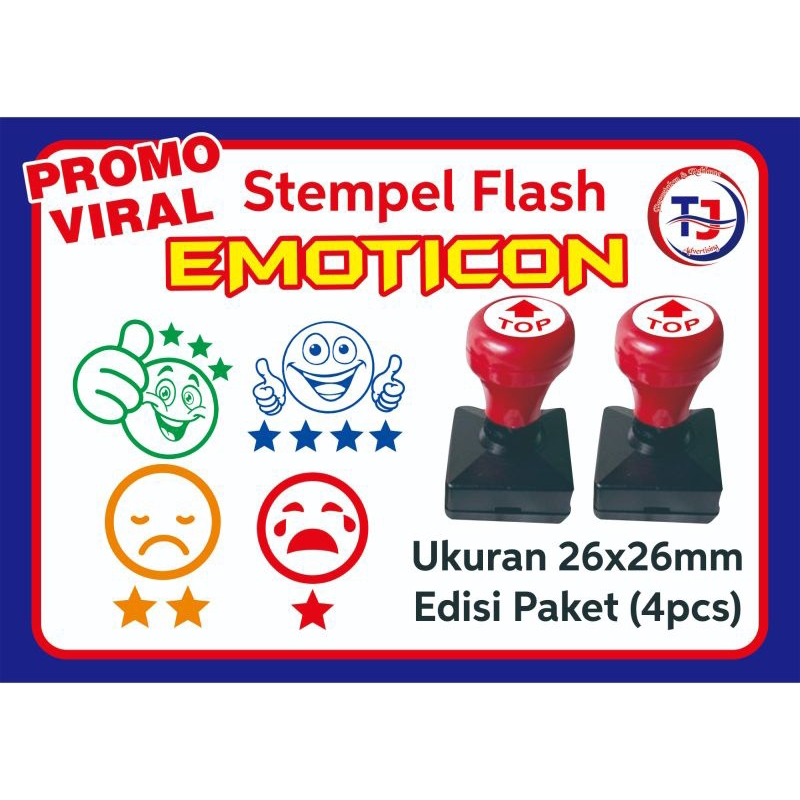 Stempel Emoticon, Penilaian Guru, Stempel Flash, Stempel Otomatis Paud,TK,SD,