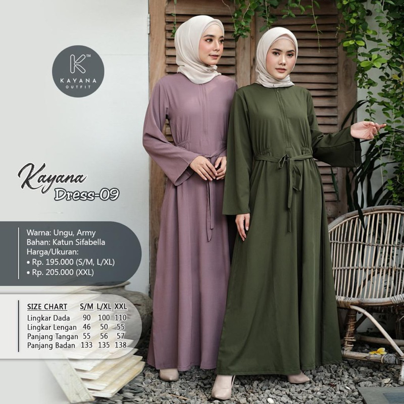 Baju Gamis Kayana Dress(Dress muslimah)By Kayana outfit