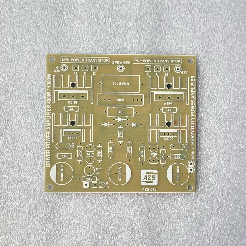 PCB Driver Power 400W Up To 1000W 2 Tingkat Simetris Fiber