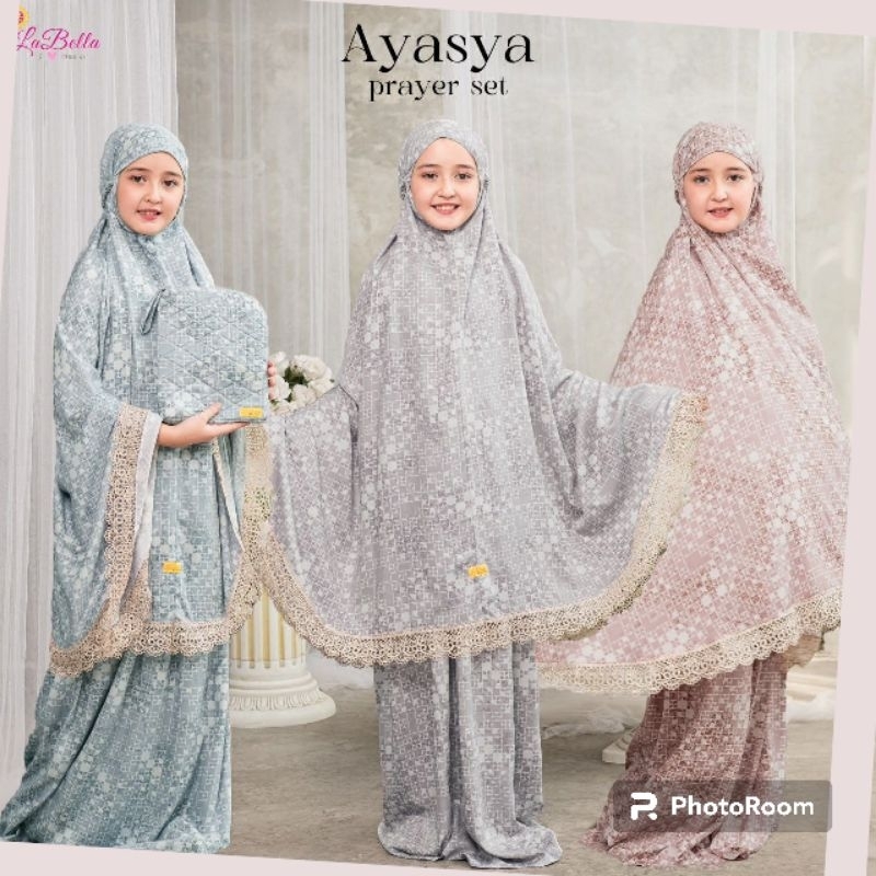 MUKENA ANAK RAYON TWILL EKSLUSIF AYASHA BY LABELLA