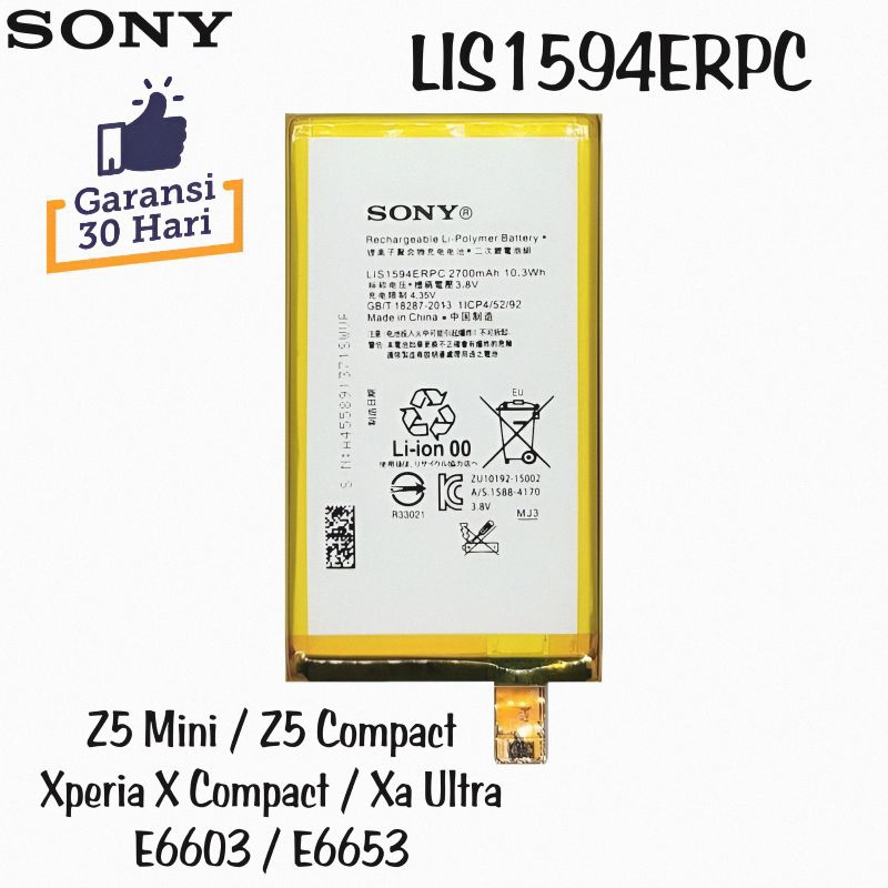 Baterai Batre Batrai Sony Xperia Z5 Compact  Z5 Mini X Compact Original BISA COD