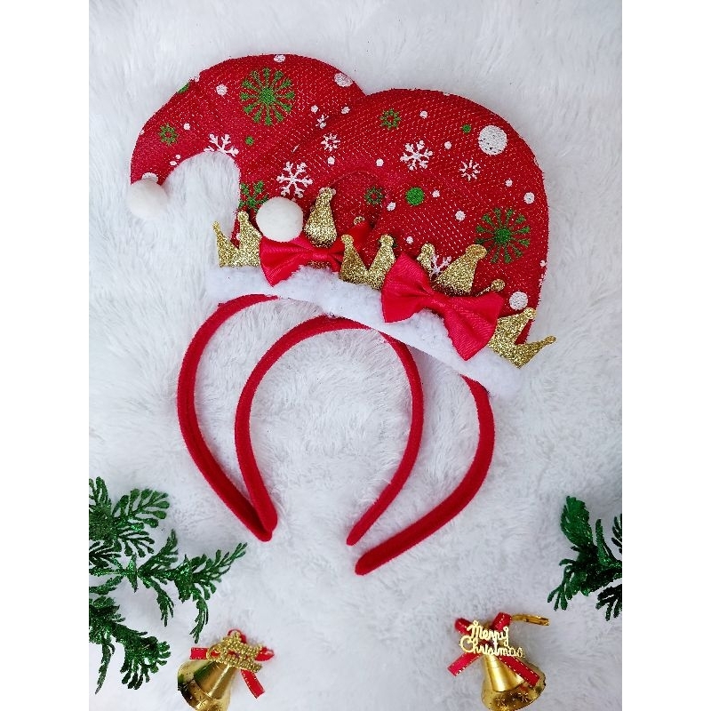 Bando Natal Topi Santa/ Bando Natal Anak hingga Dewasa/ Bando Natal lucu