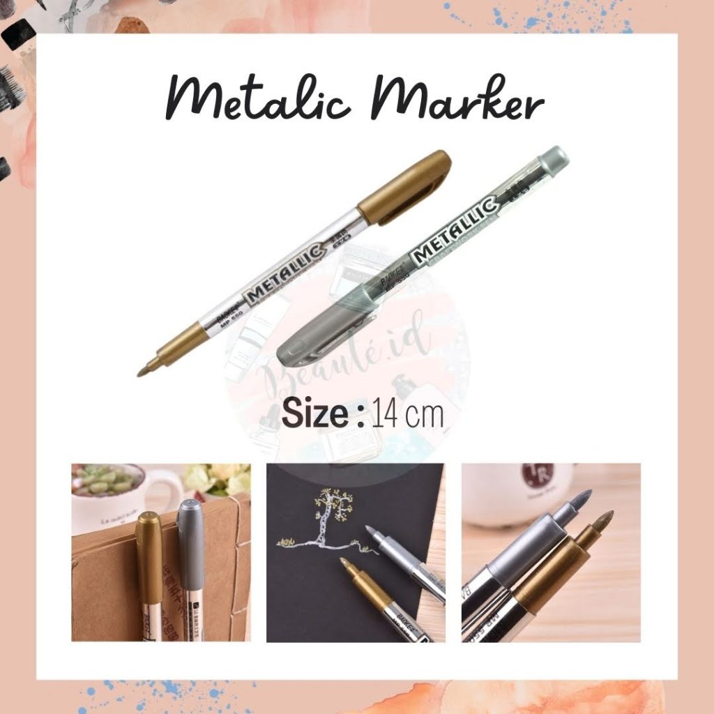 

Metalic Marker Spidol Permanen Cepat Kering Marker Metallic Chrome Gold Silver Quick Dry Pena Untuk Tulis Kartu Undangan Craft Judul Aesthetic Spidol Dekorasi