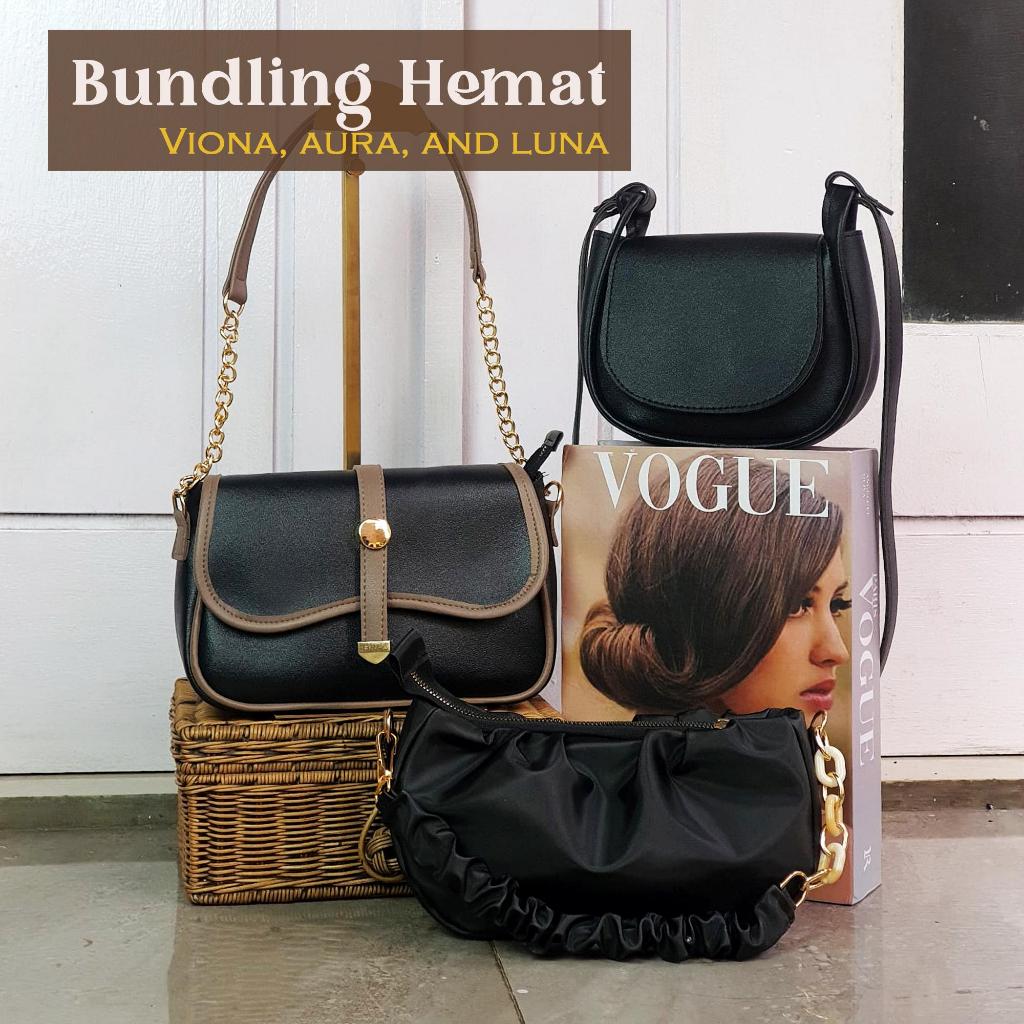 IZNADA PROMO Bundling  3 Tas Selempang Wanita  (Viona, Aura, Luna)
