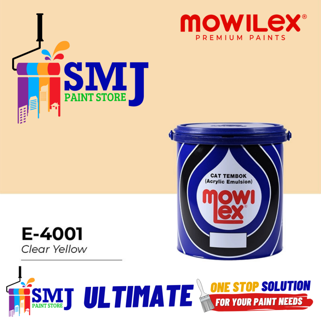 Cat Tembok Interior MOWILEX EMULSION Warna Clear Yellow E4001 1L