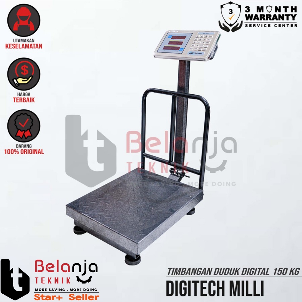 Digitech Timbangan Duduk Digital 150 kg Milli Timbangan Digital 150kg