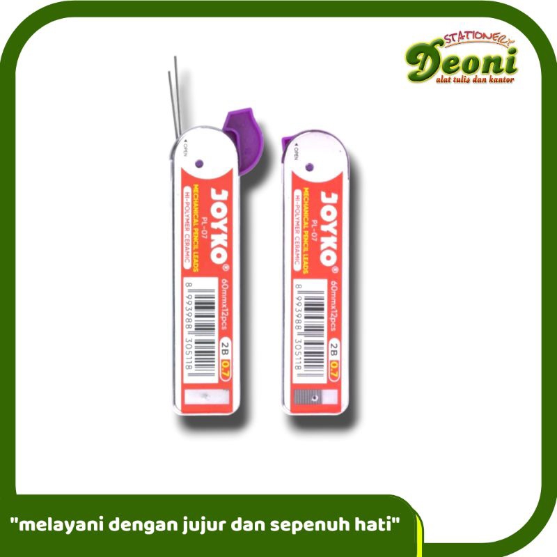 

Joyko Pencil Lead PL-07 2B 0.7mm Isi Pencil Mekanik