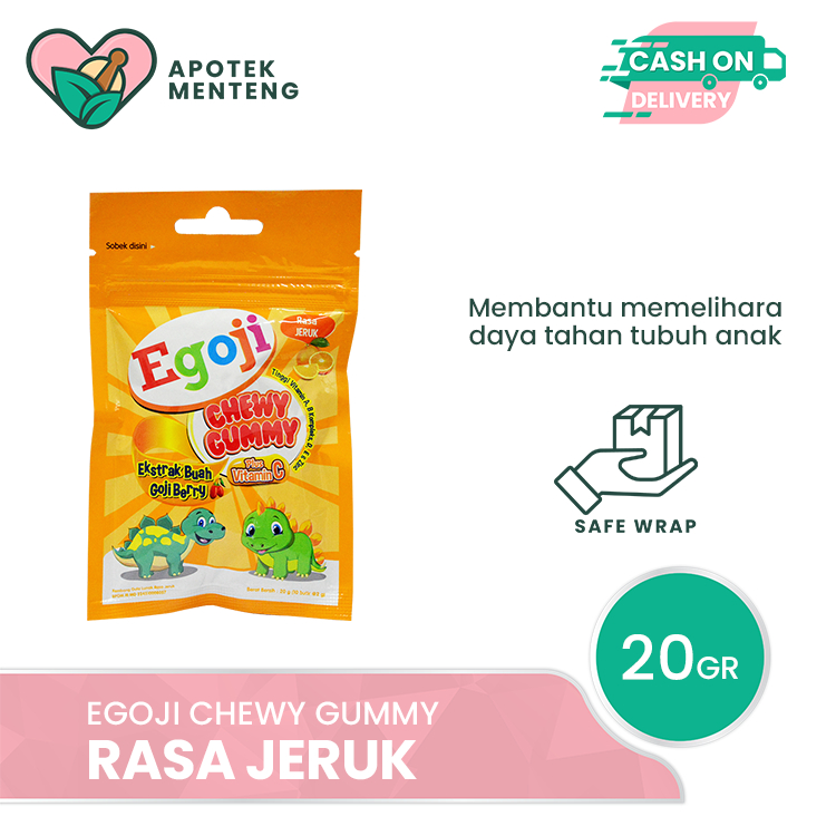 

Egoji Chewy Gummy Jeruk Isi 10 Butir - Permen Gummy Vitamin C