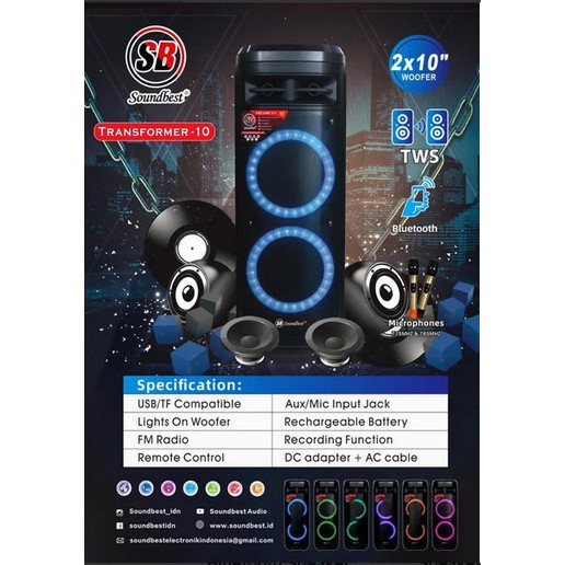 Speaker Portable Wireless Soundbest Transformer 10 / Transformer10